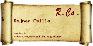 Rajner Csilla névjegykártya