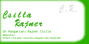 csilla rajner business card